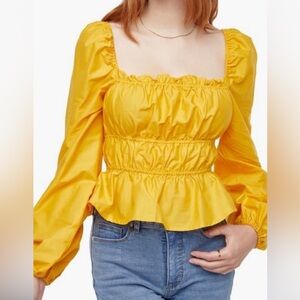 Yellow Long Sleeve Blouse New